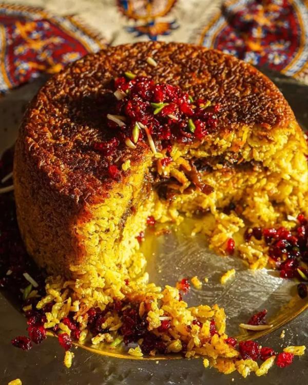 طرز تهیه ته چین گوشت و بادمجان